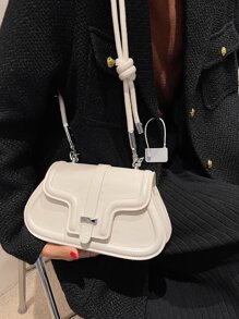 防水、輕盈、商務休閒簡約翻蓋法棍包適合青少年女大學生、菜鳥和白領，非常適合辦公室、大學、工作、商務、通勤