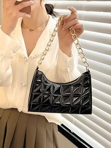 Chần Dây kéo Túi xích - màu đen - Xem 4