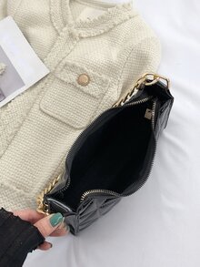 Chần Dây kéo Túi xích - màu đen - Xem 5