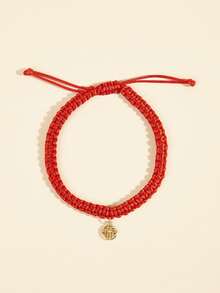 Vòng cổ bện cho thú cưng - Đỏ - Xem 1