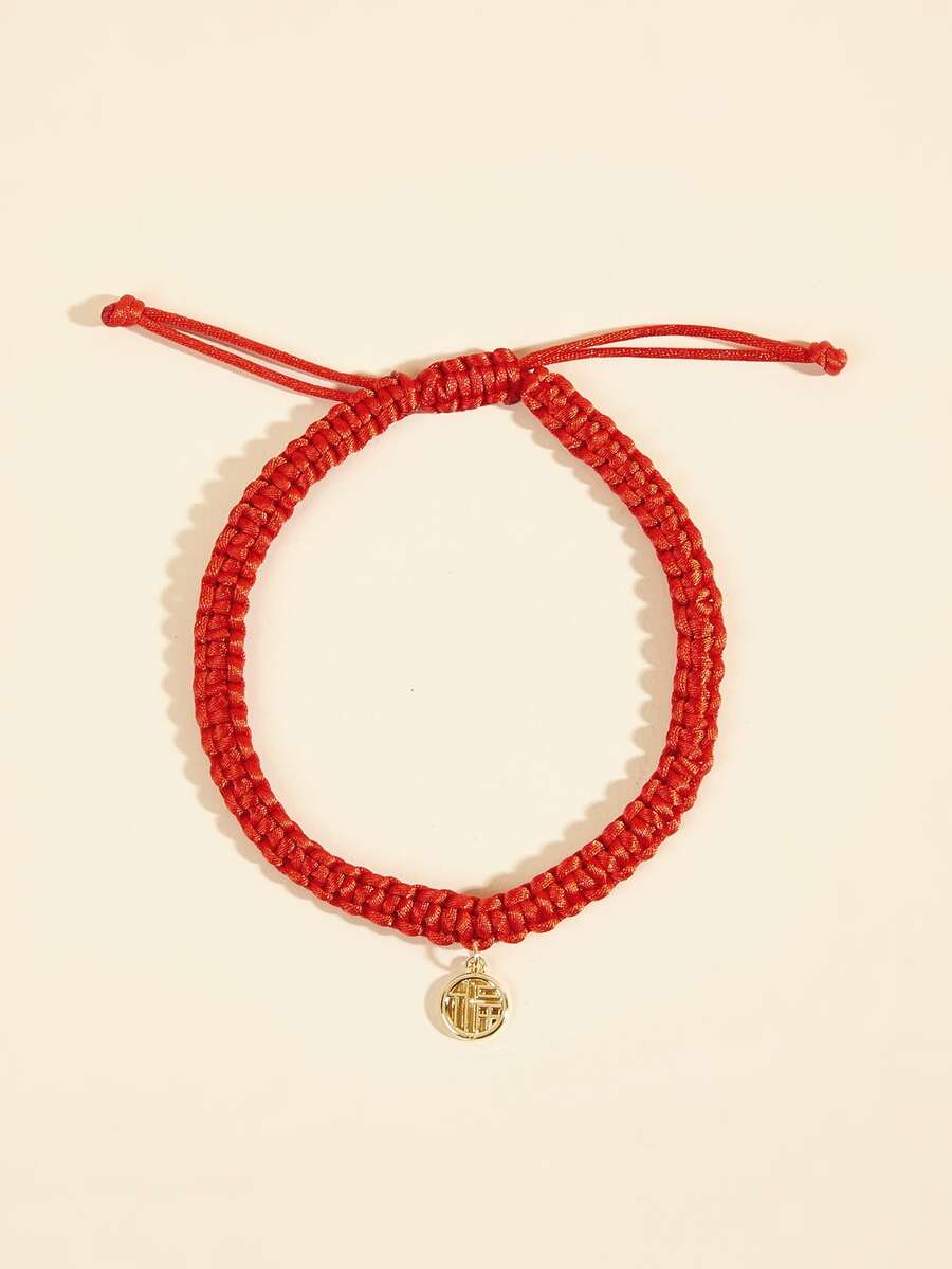 Vòng cổ bện cho thú cưng - Đỏ - Xem 1