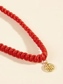 Vòng cổ bện cho thú cưng - Đỏ - Xem 3