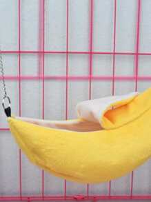 1pc Banana Shaped Hamster Hammock - Yellow - View 2