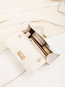 Túi đeo chéo Nữ Cá sấu Tay cầm Top Thanh lịch - trắng - Xem 4