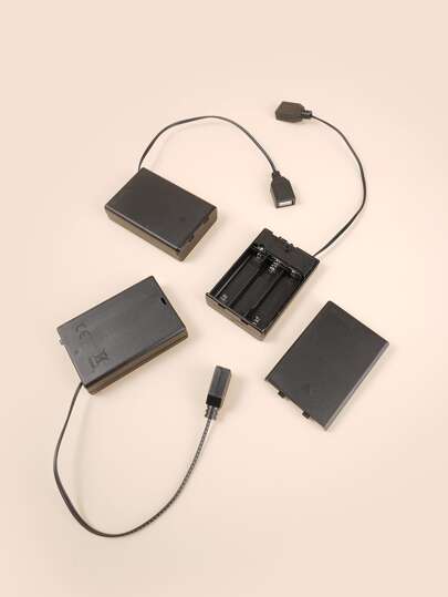 1pc Multi-Function Constant Light Battery Box Connector, 8 Modes, USB Port, Home/Office Decor Connector