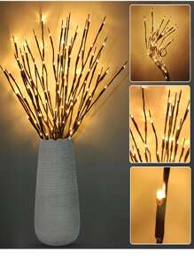 1pc 20-Head 54cm Tall Branch Lamp LED String Lights, Creative Decor Lights For Living Room, Bedroom, Bar, B&B, Flower Arrangement, Battery Operated Decorative Branch Lights For Home, Holiday, Party - Yellow - View 4