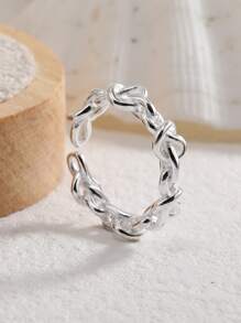 Nhẫn nam tối giản - Bạc - Xem 3