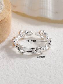 Nhẫn nam tối giản - Bạc - Xem 4