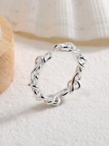 Nhẫn nam tối giản - Bạc - Xem 5