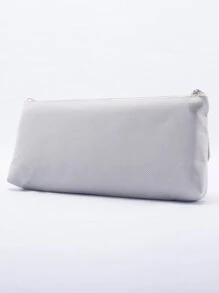 Flower Print Pencil Case - Grey - View 3