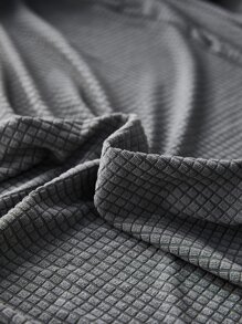 Vải bọc ghế sofa co giãn màu đồng nhất - Xám - Xem 4