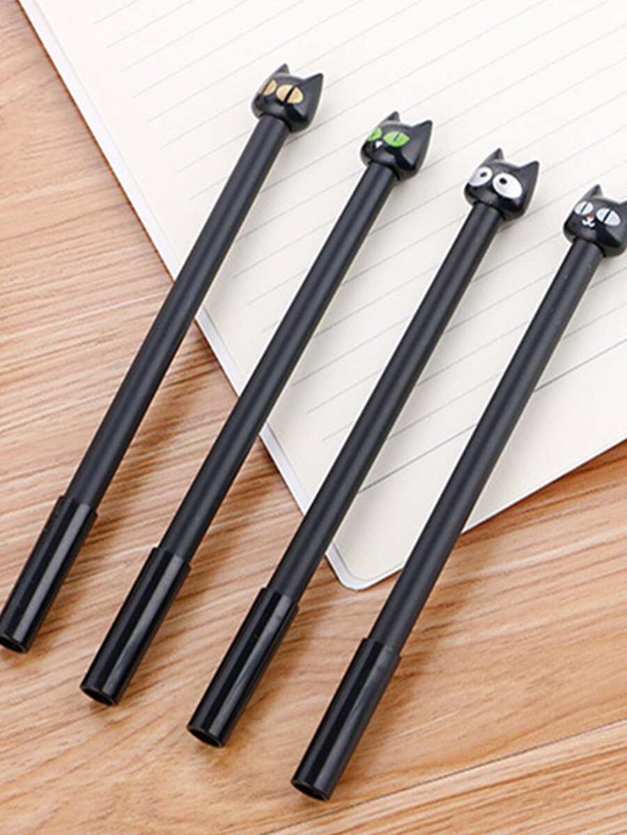 4 cái thiết kế mèo bút bi ngẫu nhiên - Nhiều màu - Xem 1