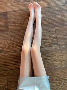 Glitter Detail Tights - Dusty Pink - View 4