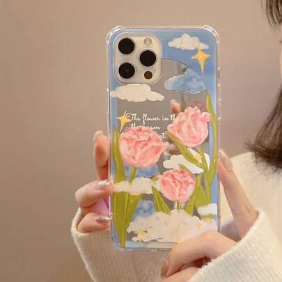 Flower Pattern Mirror Phone Case