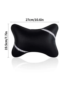 Almohada cervical con diseño de diamante de imitación asiento de coche - Negro - Ver 8