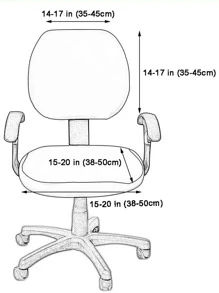 Leaf Pattern Stretchy Swivel Chair Cover - Multicolor - View 6