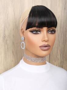 夾片前合成纖維劉海不附帶鬢角 - 黑色 - 查看 1