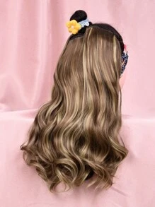 3pcs Natural Long Curly Synthetic Hair Extension - Multicolor - View 6