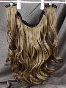 3pcs Natural Long Curly Synthetic Hair Extension - Multicolor - View 2