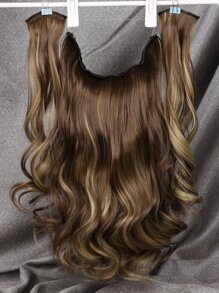 3pcs Natural Long Curly Synthetic Hair Extension - Multicolor - View 5