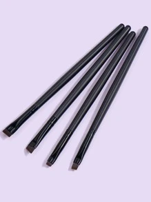 MAANGE 4件套专业眉刷套装，柔软纤维材质，方便携带，旅行必备，化妆刷套装，化妆刷组合，化妆刷套装，全套化妆工具，化妆刷套装，化妆套装，化妆刷礼盒 - 黑色 - 查看 2