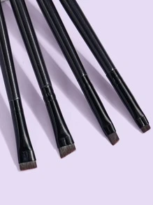 MAANGE 4件套专业眉刷套装，柔软纤维材质，方便携带，旅行必备，化妆刷套装，化妆刷组合，化妆刷套装，全套化妆工具，化妆刷套装，化妆套装，化妆刷礼盒 - 黑色 - 查看 3