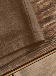 SHEIN LUNE 前結飾素色短褲