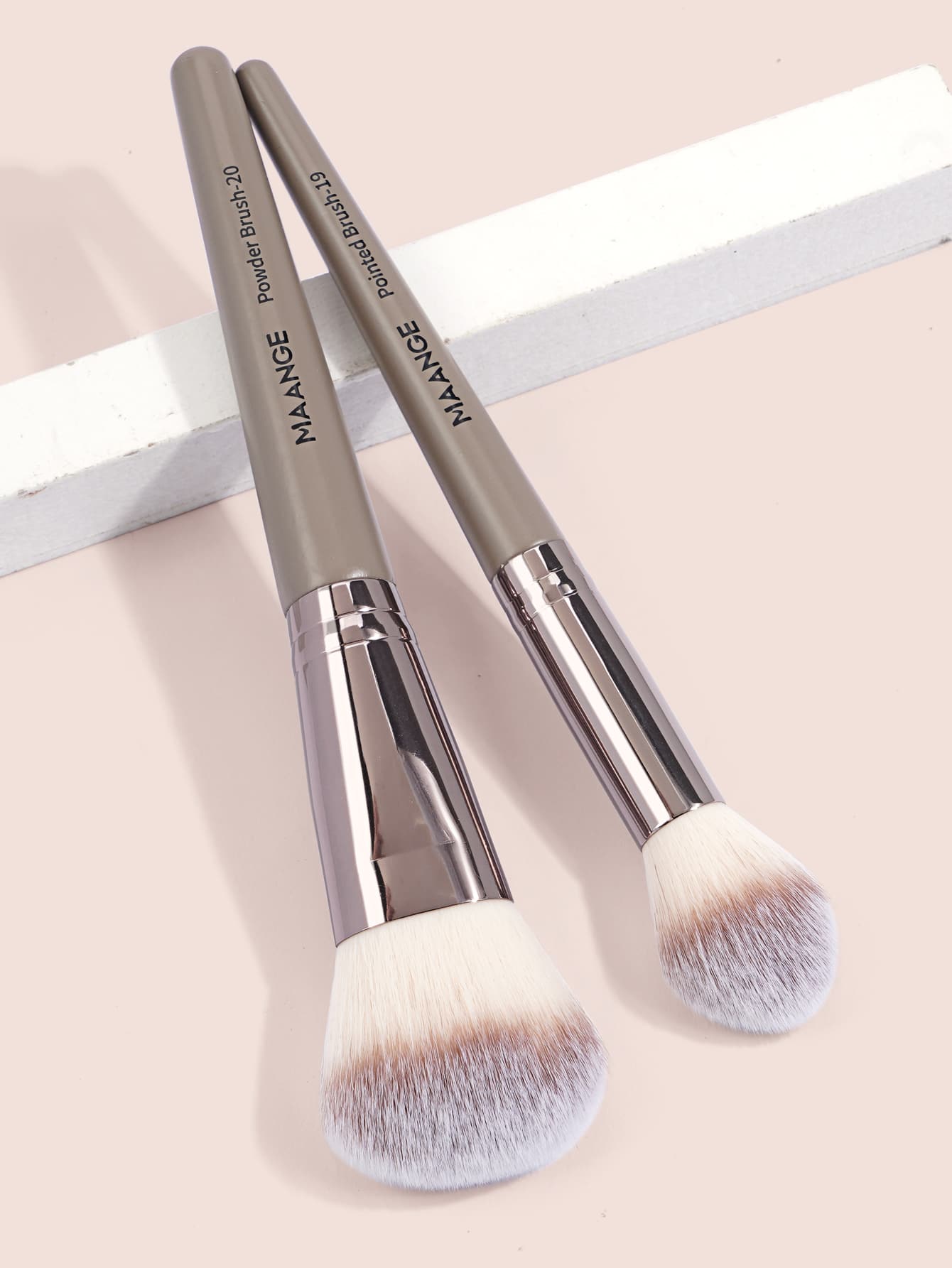 2pcs Makeup Brushes Foundation Concealer Contour Blending Professional Beauty Cosmetic Brush Tools,Brush Set,Makeup Brush Kit,Make Up Brush Set,Make Up Set Complete,Makeup Brush Set,Complete Makeup Kit,Brush Kit,Brushes Makeup Set,Makeup Gift Set,Set - Champagne - View 1