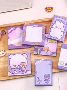 4入組卡通圖案隨機便簽 - 彩色 - 查看 1