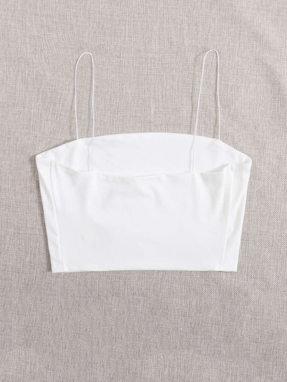 Solid Slim Cami Crop Top