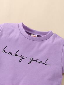 Baby Letter Graphic Tee & Sweatpants