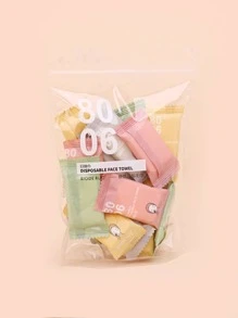 BIODE RUO 壓縮毛巾，20片迷你平板電腦一次性便攜式面巾，柔軟壓縮手巾，便攜式壓縮硬幣紙巾，適合旅行、露營、遠足、運動、美容院、家庭手巾和其他戶外活動 - 白色 - 查看 1