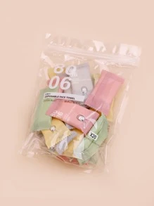 BIODE RUO 壓縮毛巾，20片迷你平板電腦一次性便攜式面巾，柔軟壓縮手巾，便攜式壓縮硬幣紙巾，適合旅行、露營、遠足、運動、美容院、家庭手巾和其他戶外活動 - 白色 - 查看 2