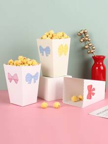 5 piezas Caja con estampado de lazo de color al azar palomitas de maíz - Multicolor - Ver 2