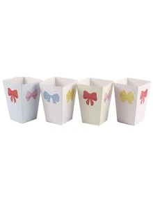 5 piezas Caja con estampado de lazo de color al azar palomitas de maíz - Multicolor - Ver 3
