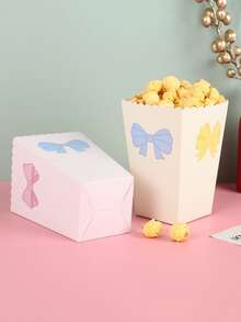 5 piezas Caja con estampado de lazo de color al azar palomitas de maíz - Multicolor - Ver 6