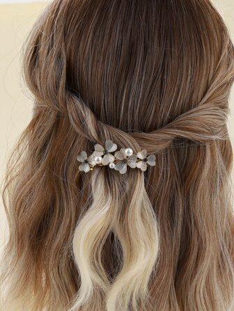 Pinza de pelo con decoración de flores elegante para mujeres, decoración diaria, pinzas de garra, pasadores de pelo, artículos escolares