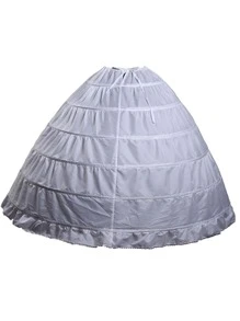 1 件白色荷叶边下摆衬裙，含 6 股线，女士秋季服装 - 白色 - 查看 2