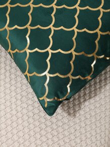 金屬質感幾何圖案靠墊套不附帶墊芯 - 彩色 - 查看 2