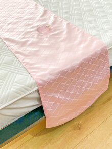 Jacquard Geometric Bed Runner - Pink - View 2