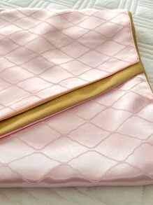 Jacquard Geometric Bed Runner - Pink - View 5