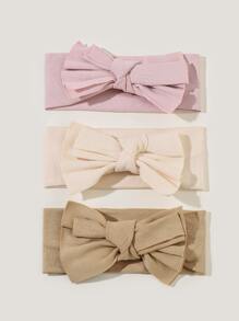 3入組嬰兒蝴蝶結裝飾髮箍 - 彩色 - 查看 1