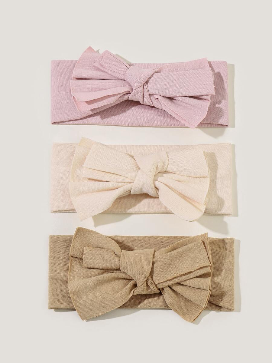 3入組嬰兒蝴蝶結裝飾髮箍 - 彩色 - 查看 1
