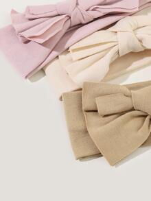 3入組嬰兒蝴蝶結裝飾髮箍 - 彩色 - 查看 3