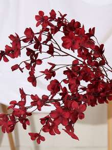 1pc Artificial Long Stem Apple Blossom Flower For Wedding Or Party Decoration, Valentine Day, Gift Gifts Birthday Graduation - Burgundy - View 4