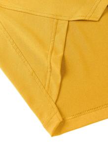 Manfinity Hypemode Hombres Camiseta con cordón con capucha bajo irregular - Amarillo - Ver 5