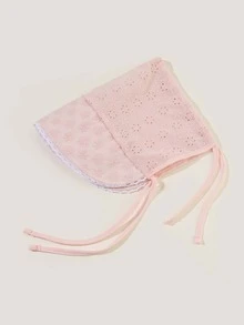 嬰兒花卉刺繡帽 - 粉色 - 查看 2