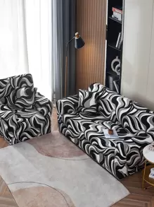 1入組圖案印花沙發套和1入組靠墊套不附帶墊芯 - 彩色 - 查看 5