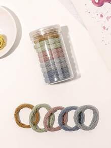 EMERY ROSE 10入組素色髮圈 - 彩色 - 查看 1