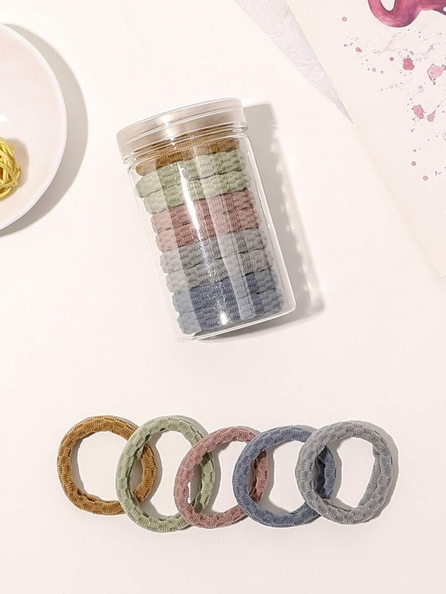 EMERY ROSE 10入組素色髮圈 - 彩色 - 查看 1